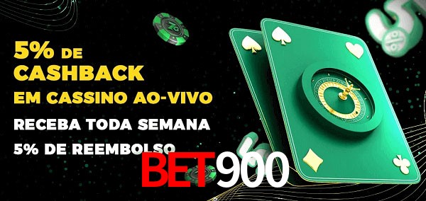 Promoções do cassino ao Vivo bet900